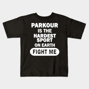 Parkour Sport Men's Boys Athlete Team Running Kids T-Shirt